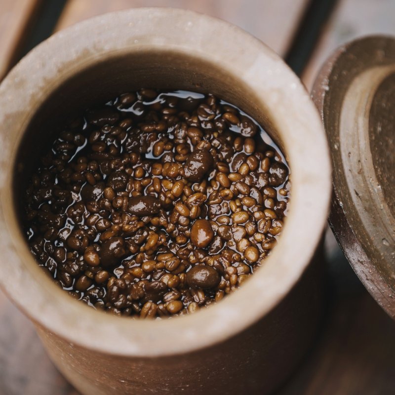 画像2: 備前焼フードコンテナ＆ひしおの糀小袋 (2)